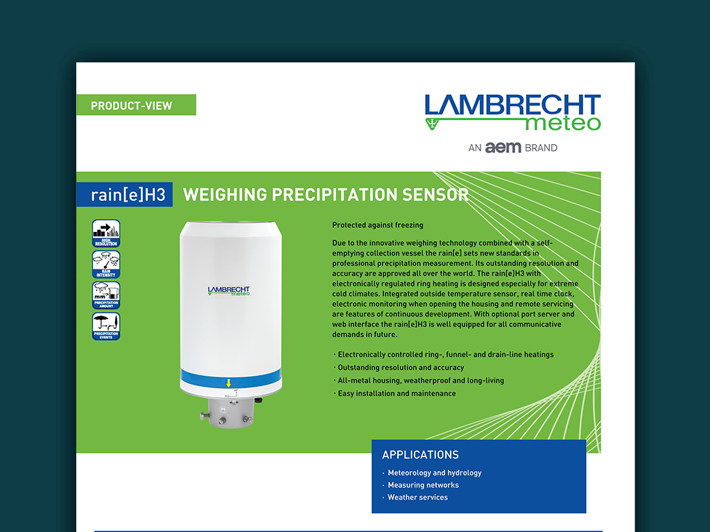 Cover-rain[e]H3_Weighing precipitation sensor_Datasheet