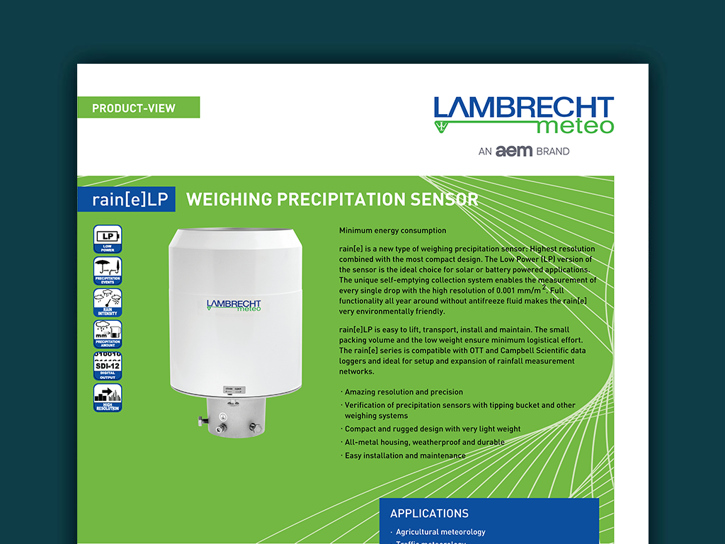 Cover-rain[e]LP_Weighing precipitation sensor_Datasheet