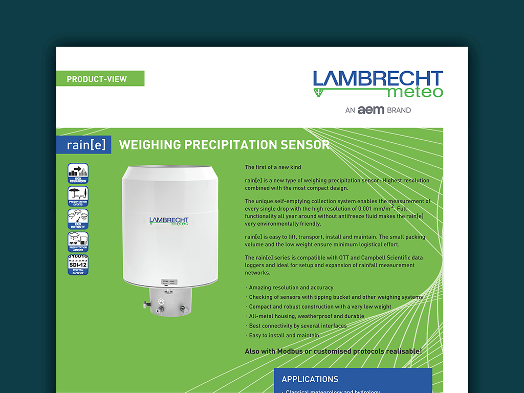 Cover-rain[e]_Weighing precipitation sensor_Datasheet